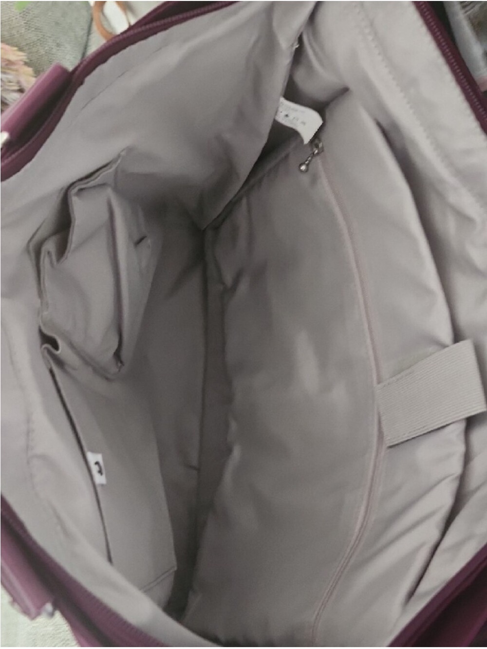 Baggallini Plum Zippered Organizer Tote - Picture 3 of 6